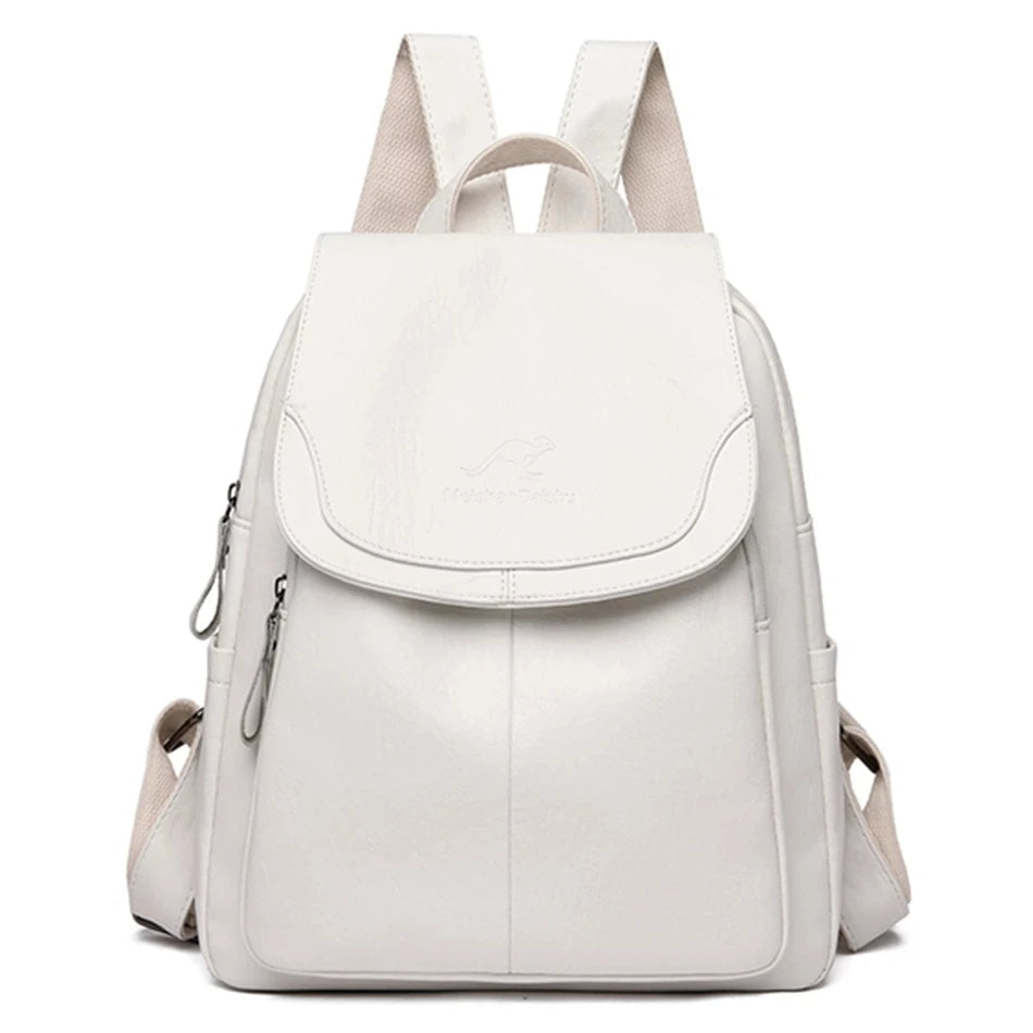 Eva | Diebstahlsicherer Lederrucksack für Reisen