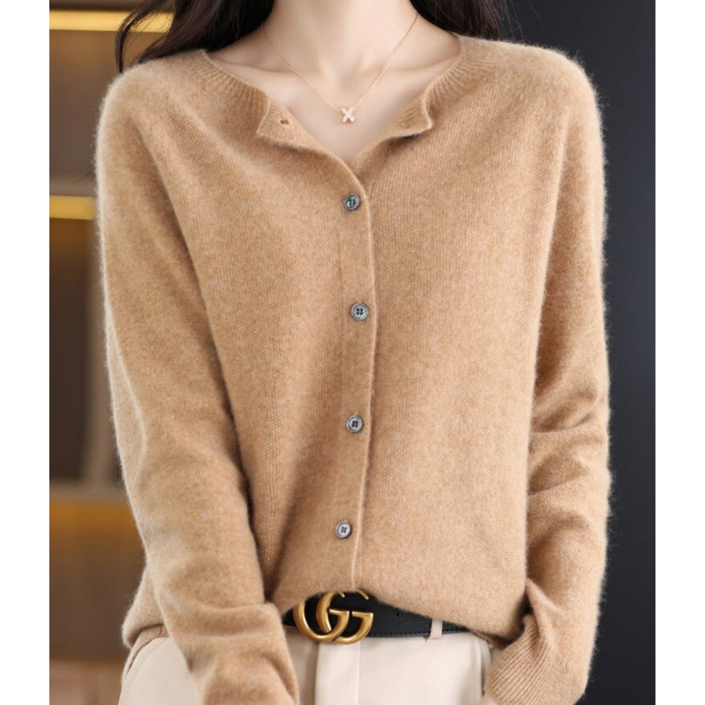 Merinowolle Damen Strickjacke