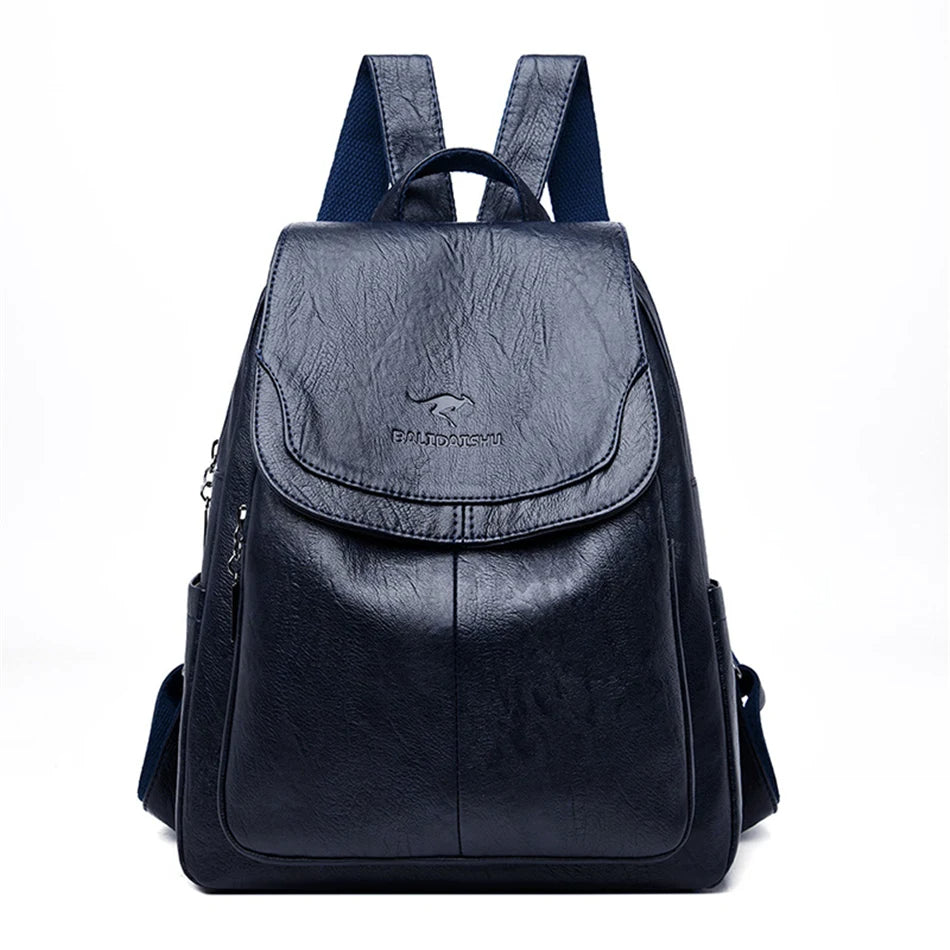 Eva | Diebstahlsicherer Lederrucksack für Reisen