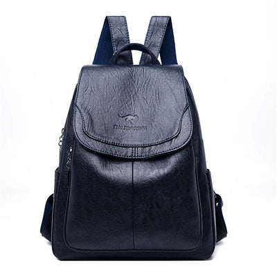 Eva | Diebstahlsicherer Lederrucksack für Reisen