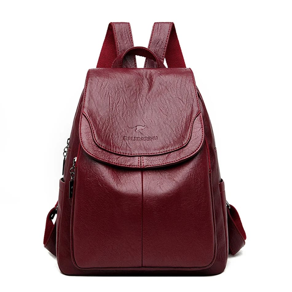 Eva | Diebstahlsicherer Lederrucksack für Reisen