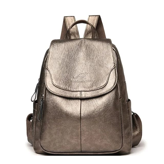 Eva | Diebstahlsicherer Lederrucksack für Reisen