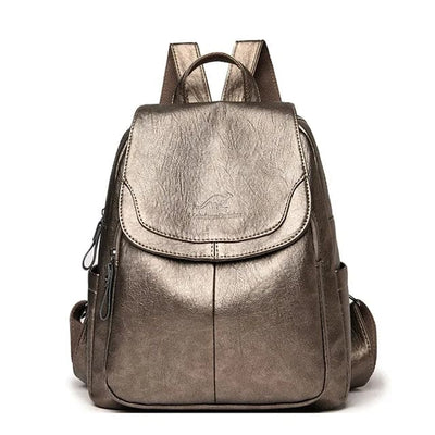 Eva | Diebstahlsicherer Lederrucksack für Reisen
