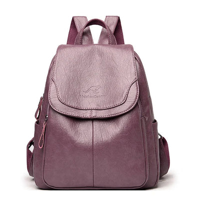 Eva | Diebstahlsicherer Lederrucksack für Reisen